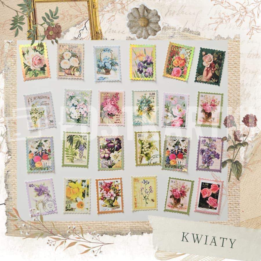 Naklejki imitujące znaczki 15 szt. 2