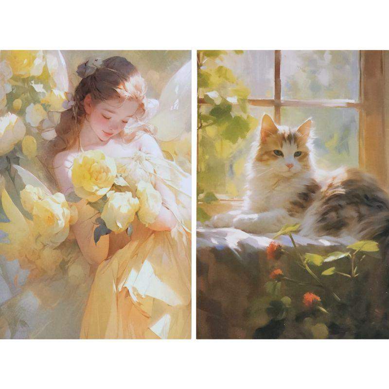 Kartki Dama i Kot 2 szt. Eliza