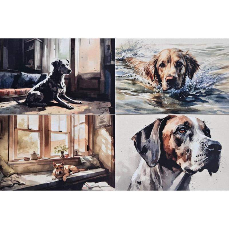 Kartki Magiczna Fauna 4 szt. Pies