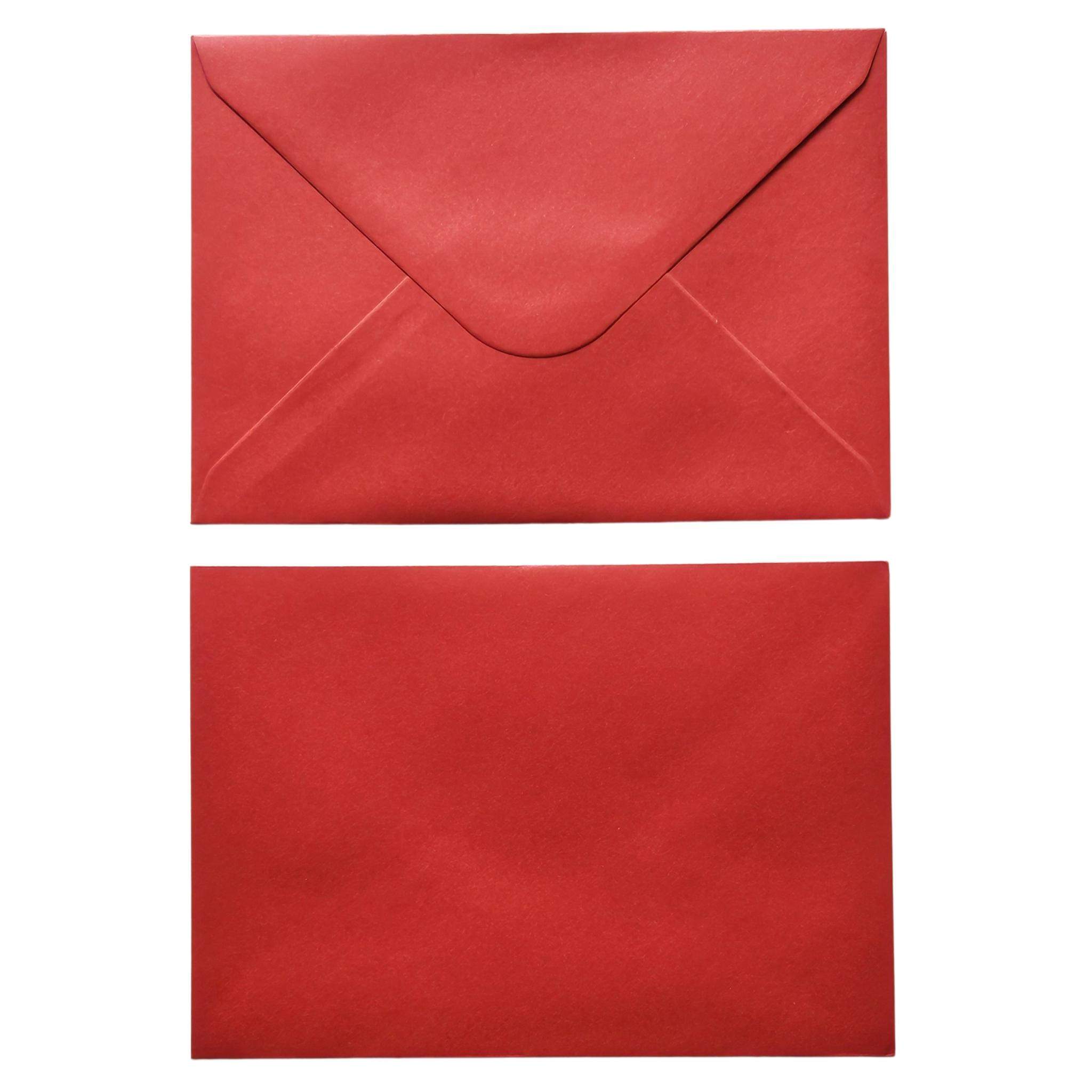 Koperta C6 czerwona perłowa 0