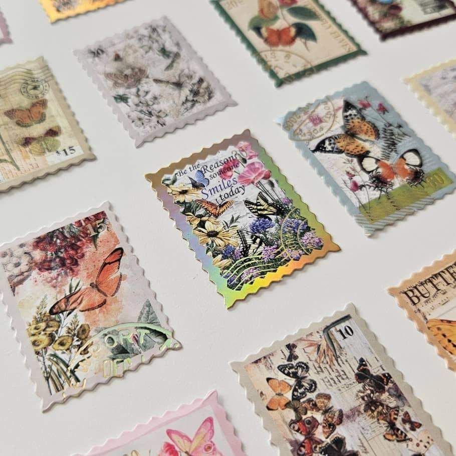 Naklejki imitujące znaczki 15 szt. 0