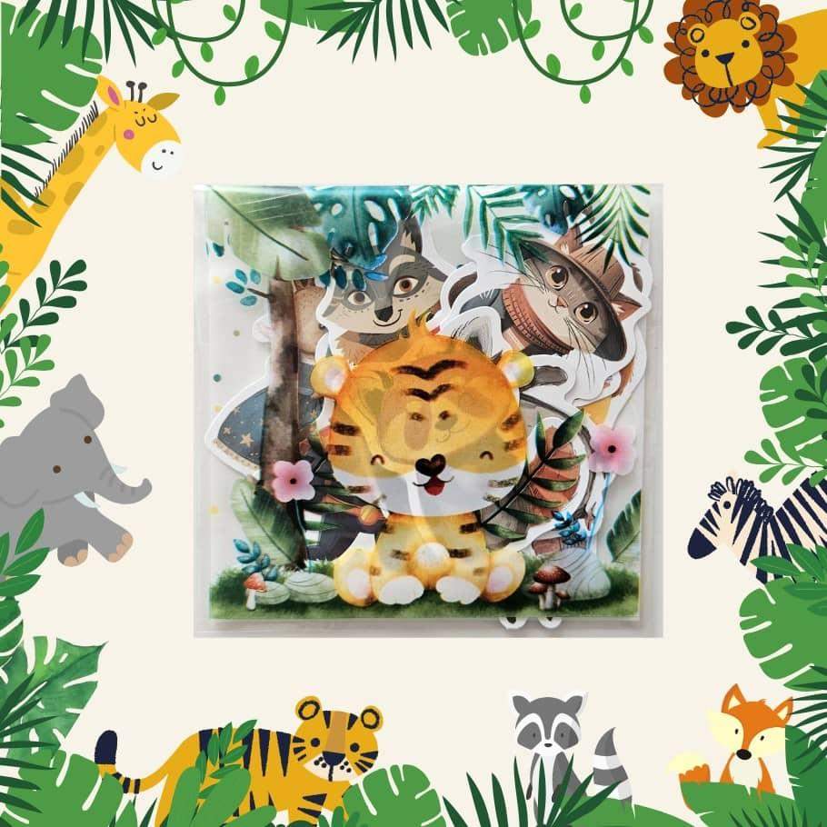 Duże naklejki Urocze Zwierzaki 10 szt. w ozdobnym opakowaniu 1