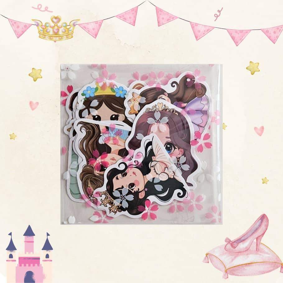 Duże naklejki Księżniczki 10 szt. w ozdobnym opakowaniu 1