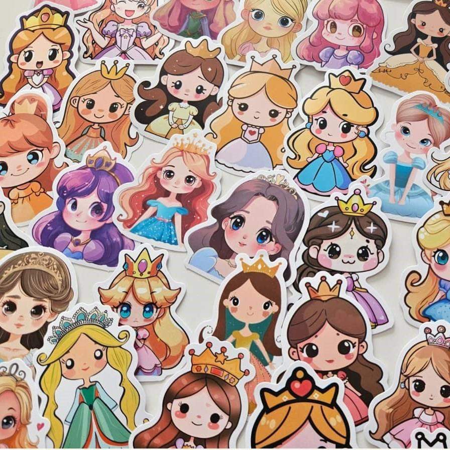 Duże naklejki Księżniczki 10 szt. w ozdobnym opakowaniu 0