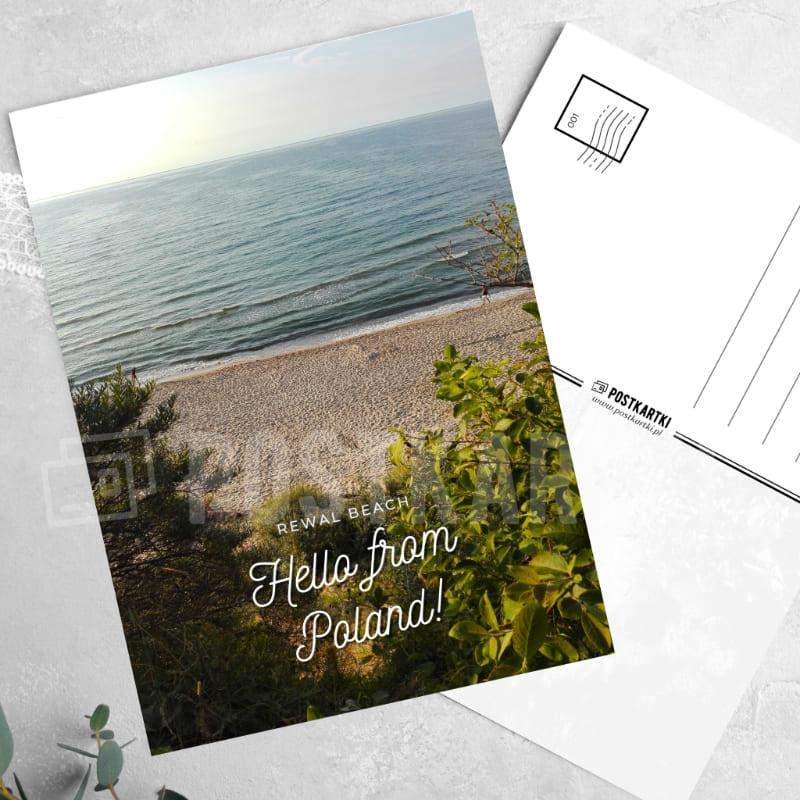 Pocztówka Hello from Poland! Rewal Beach 1 szt. 0