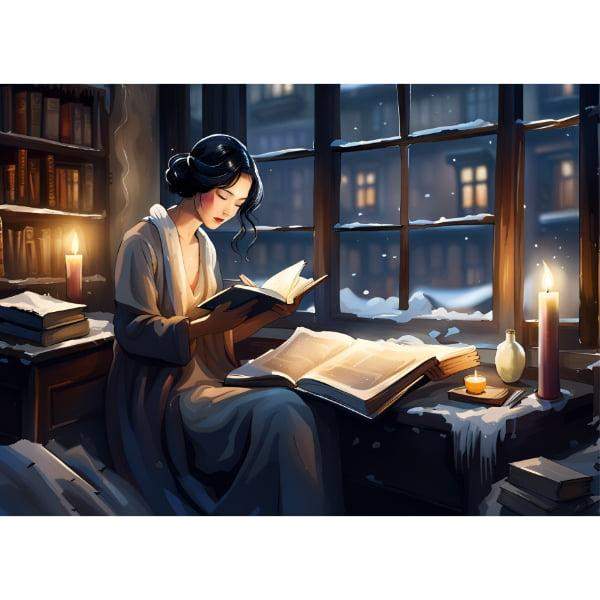 Pocztówka Wieczór z książką 1 szt. 0