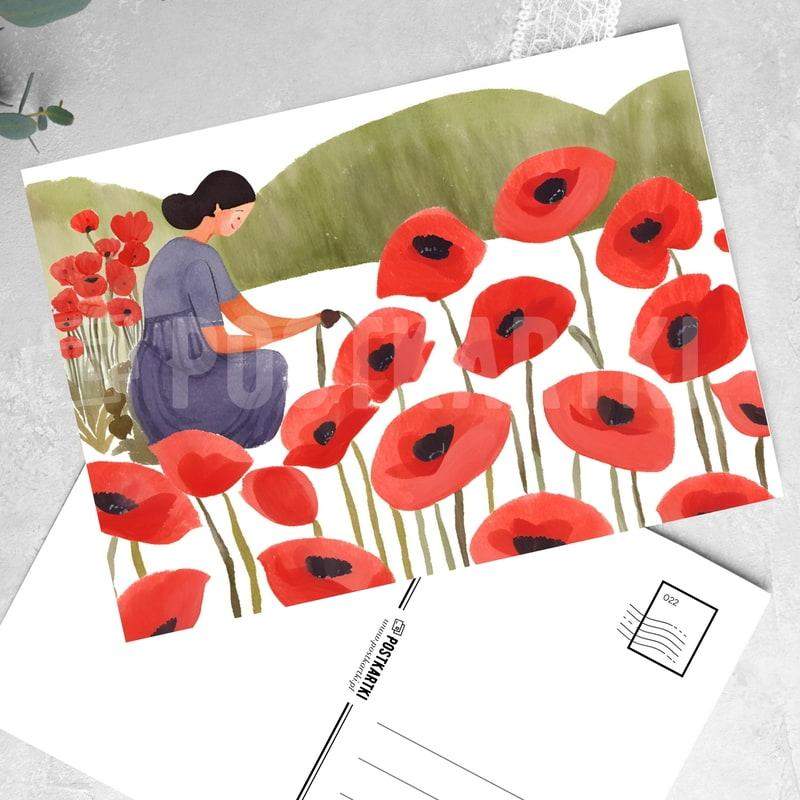 Pocztówka W Moim Ogrodzie 1 szt. Wzór nr 2 0