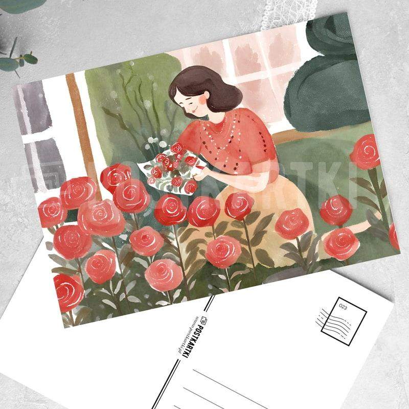 Pocztówka W Moim Ogrodzie 1 szt. Wzór nr 3 0