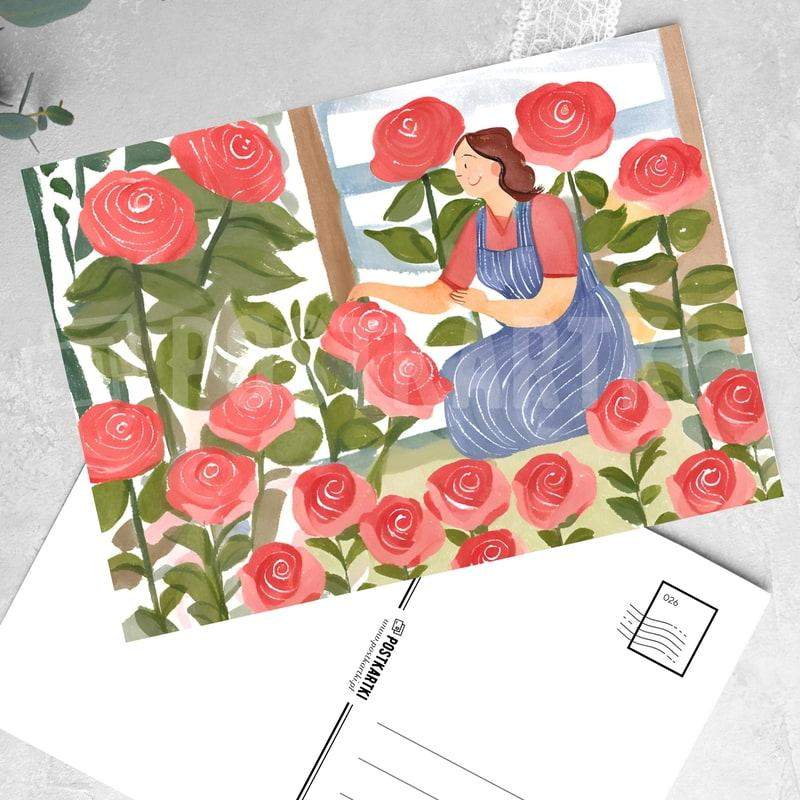 Pocztówka W Moim Ogrodzie 1 szt. Wzór nr 6 0