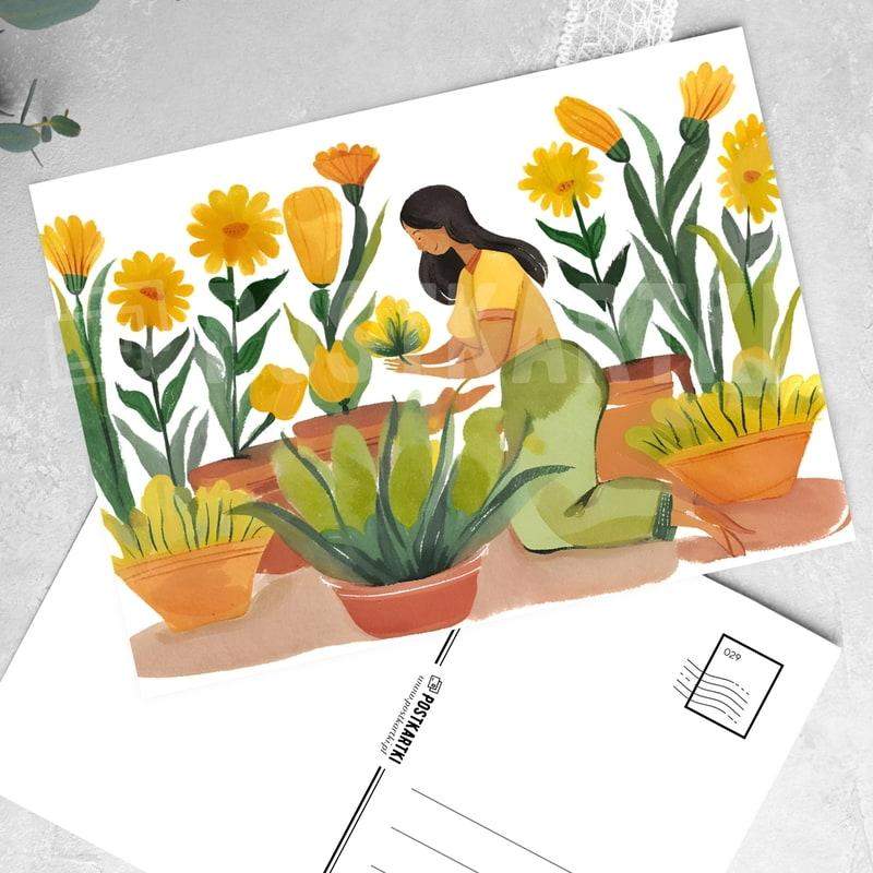 Pocztówka W Moim Ogrodzie 1 szt. Wzór nr 9 0