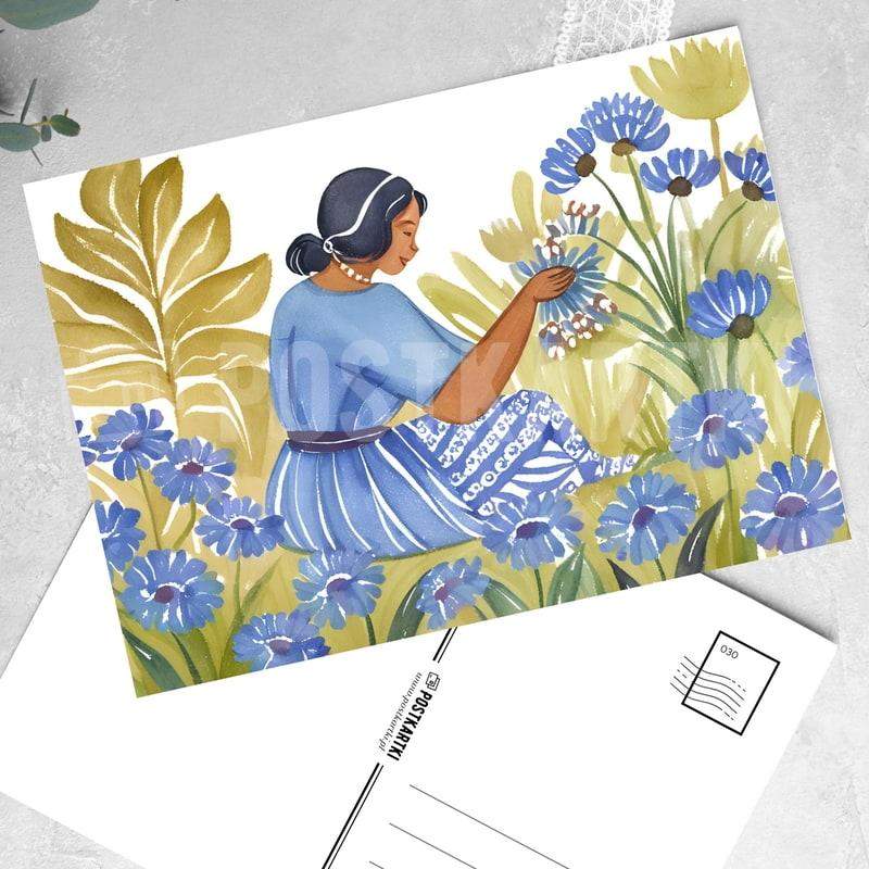 Pocztówka W Moim Ogrodzie 1 szt. Wzór nr 10 0