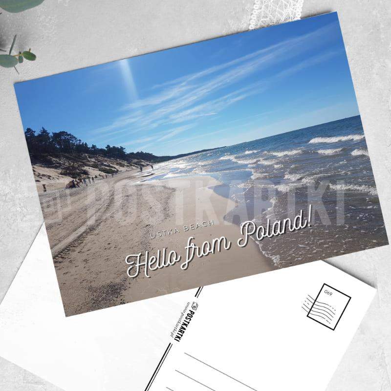 Pocztówka Hello from Poland! Ustka Beach 1 szt. 0