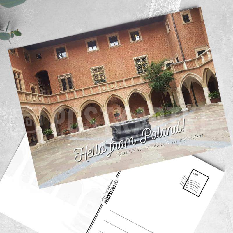 Pocztówka Hello from Poland! Collegium Maius in Kraków 1 szt. 0