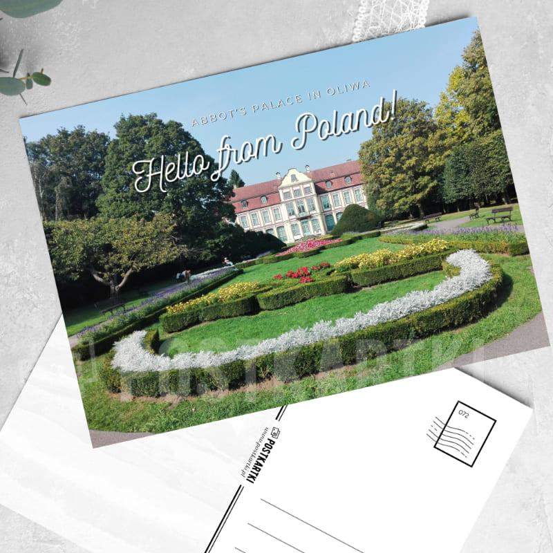 Pocztówka Hello from Poland! Abbot's Palace in Oliwa 1 szt. 0