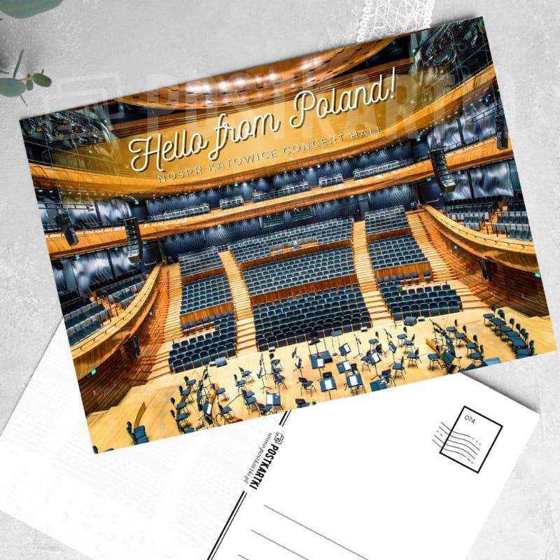 Pocztówka Hello from Poland! NOSPR Katowice Concert Hall 1 szt. 0