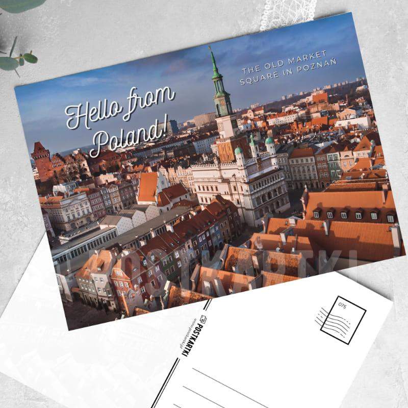 Pocztówka Hello from Poland! The Old Market Square in Poznań 1 szt. 0