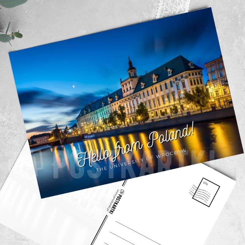 Pocztówka Hello from Poland! The University of Wrocław 1 szt. 0