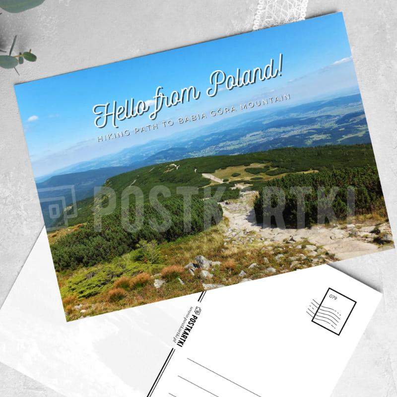 Pocztówka Hello from Poland! Hiking path to Babia Góra Mountain 1 szt. 0