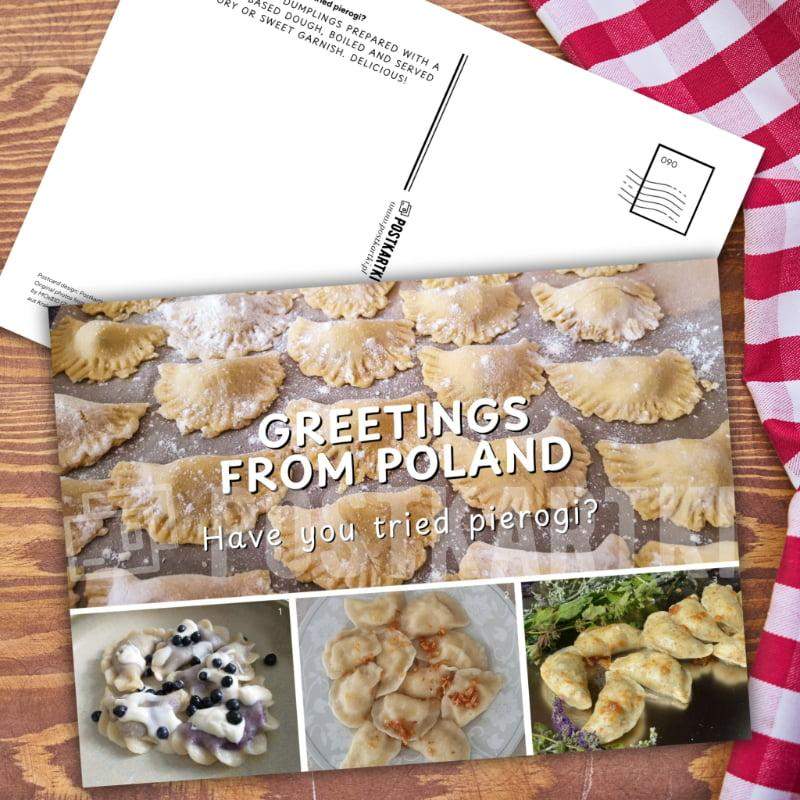 Pocztówka Greetings from Poland - Have you tried pierogi? 1 szt. 0