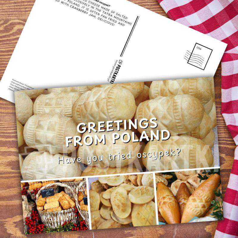Pocztówka Greetings from Poland - Have you tried oscypek? 1 szt. 0