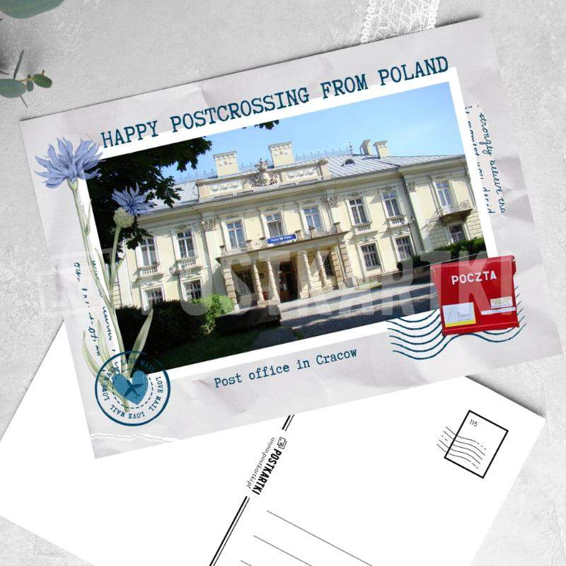 Pocztówka Happy Postcrossing from Poland - post office in Cracow 0