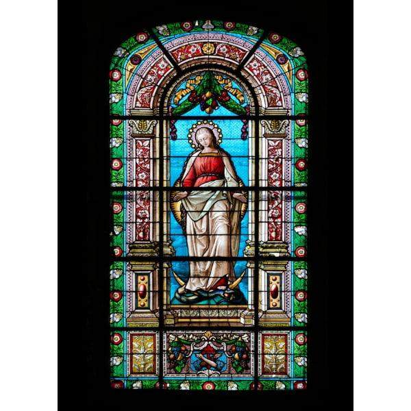 Pocztówka Witraż w Kościele Matki Bożej Różańcowej, Kłodzko 1 szt. 0