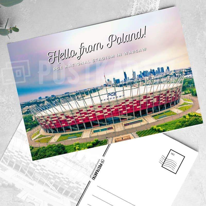 Pocztówka Hello from Poland! PGE National Stadium in Warsaw 1 szt. 0