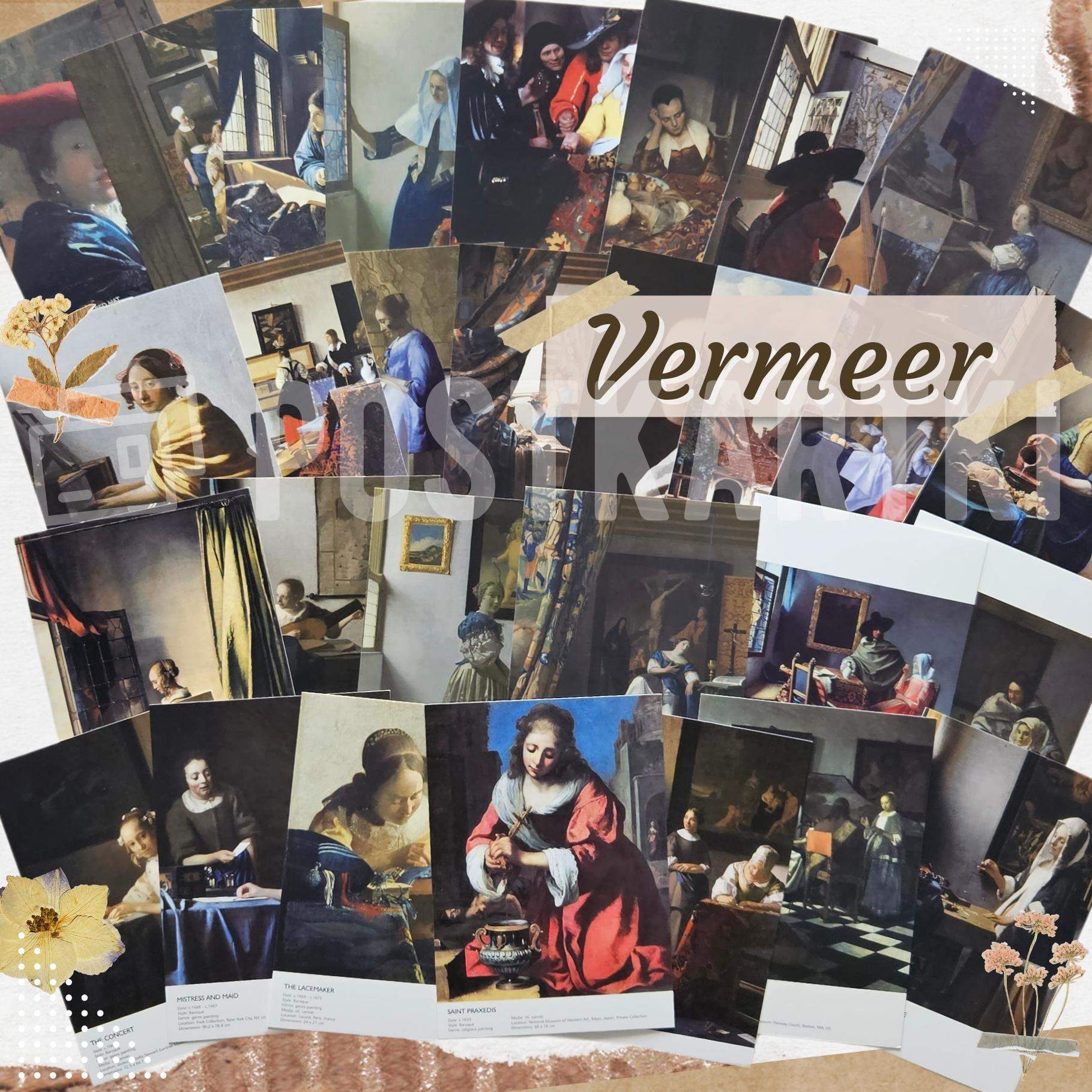 Pocztówki Obrazy Vermeer 3 szt. 0