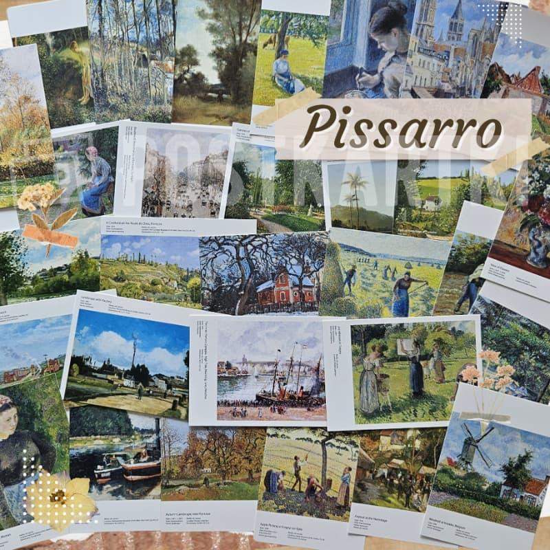 Pocztówki Obrazy Pissarro 3 szt. 0